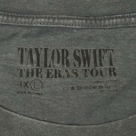 TAYLOR SWIFT The Eras Tour T-Shirt NWT 4XL Mineral Wash Gray Tee Plus Size RARE - Picture 4 of 6